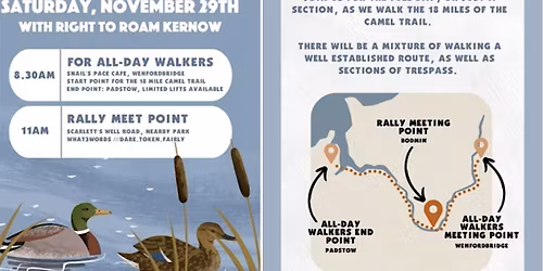 Camel Trail trespass- Right to Roam Kernow river action