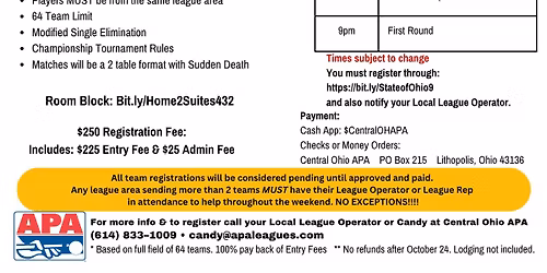 9 Ball State of Ohio Tournament