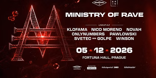 MINISTRY of RAVE | 5.12.2026 @ Fortuna Hall - Prague