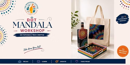 Dot Mandala: Tote, Tray & Bottle Art