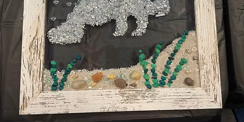 Framed 3D  Mixed Media Coastal Resin Art  Workshop