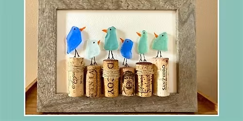 Make a Sea Glass Bird Frame at Game Time Bar & Grill