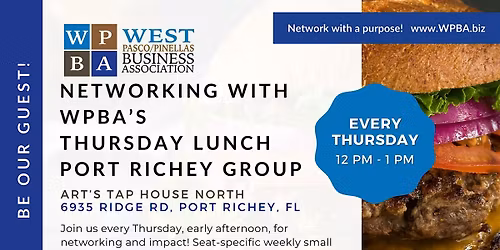 WPBA's Thursday Lunch Focus Group - Weekly small-group networking!