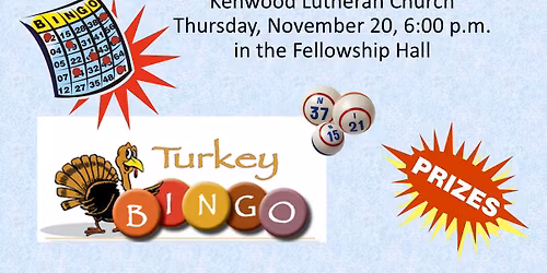 Kenwood Lutheran Church Turkey Bingo