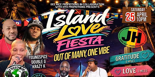 Island Love Fiesta Tampa | Dancehall, Soca, Kompa & More Party | April 25