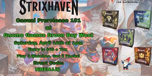 Magic the Gathering: Secrets of Strixhaven Casual Prerelease 101 at Gnome Games Green Bay West