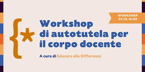 Workshop di autotutela per il corpo docente