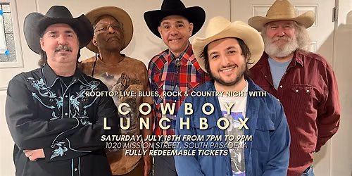 Rooftop Live: Blues, Rock & Country Night with Cowboy Lunchbox