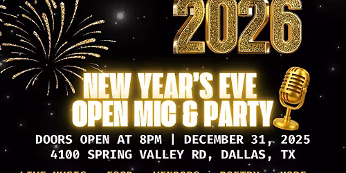 New Years Eve Open Mic & Party