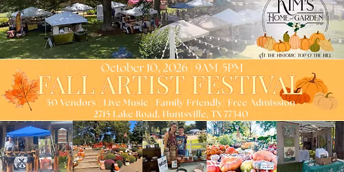 Fall Artist Festival - 2026!