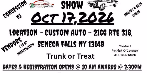 318 Custom Auto Car Truck & Bike Show & Trunk Or Treat