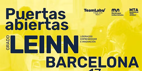 GRADO OFICIAL LEINN\/ PUERTAS ABIERTAS BARCELONA [17 ENE | 10:30]