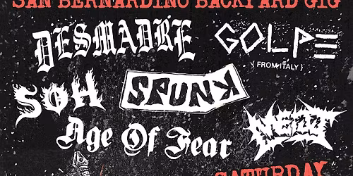 DESMADRE & GOLPE (Italy) San Bernardino Backyard Gig
