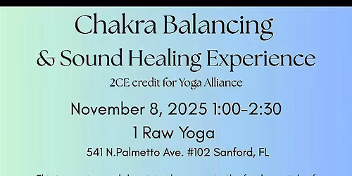 Chakra Balancing & Sound Healing Experience