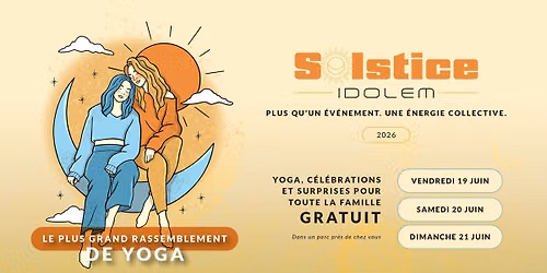 COURS DE YOGA GRATUITS - 19 juin 2026
