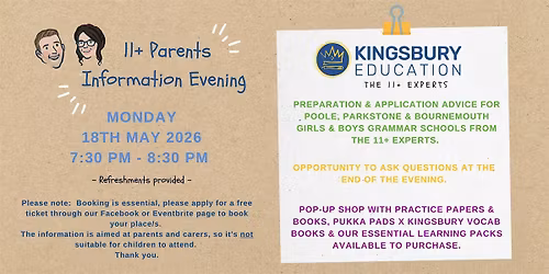 11+ Parents Information Evening