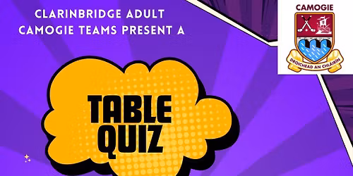 Clarinbridge Camogie Table Quiz
