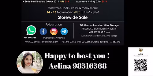 CORNERSTONE MEGA WAREHOUSE SALE - 14TH - 16TH NOVEMBER 2025 (host by Aelina