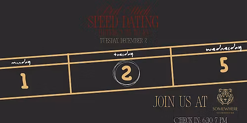 12\/2 - Red Stick Speed Dating @ Somewhere Bar