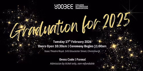 Yoobee College of Creative Innovation 2025 Graduation