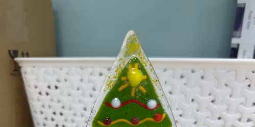 Filled Glass Holiday Tree Tea Light