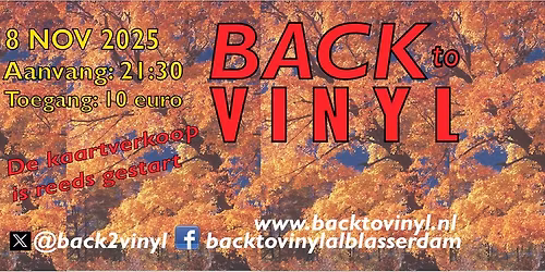 Back to Vinyl 8 november 2025