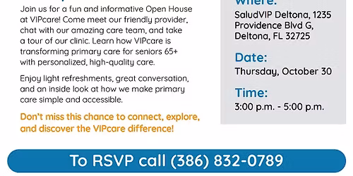 Free For Seniors! SaludVIP Open House!