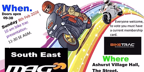 MAG South East AGM with BikeTrac Presentation- Sunday 8th February 2026