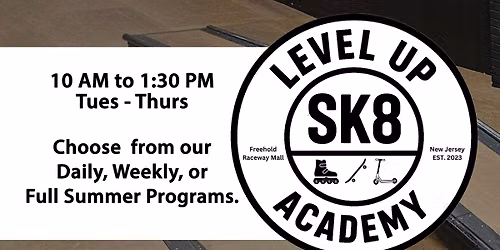 Summer Skate Camp in Freehold Raceway Mall!