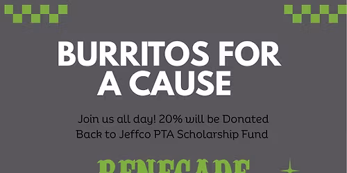 Renegade Burrito Dine Back Night