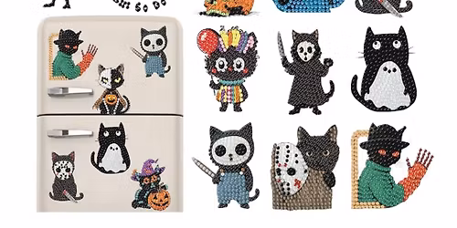 Diamond Art Cat Magnets