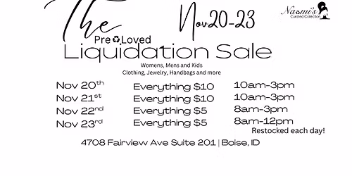 PreLoved Clothing liquidation Sale! $5-$10