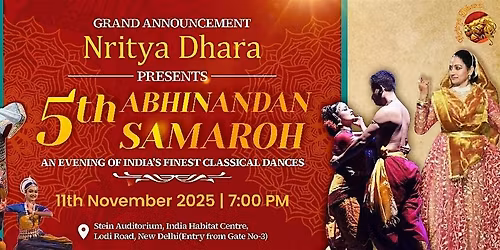 NRITYA DHARA Presents \u2014 5th Edition of ABHINANDAN SAMAROH!