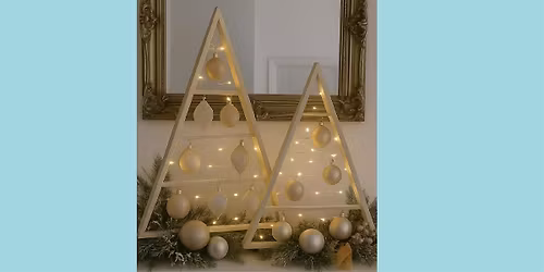 Paint and Sip Wood Tree & SeaGlass Tree