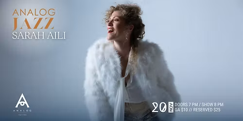 Analog Jazz Presents An Evening with Sarah Aili