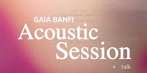 Acoustic Session. Arte e Suono in galleria.