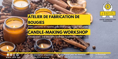 Atelier de cr\u00e9ation de bougies