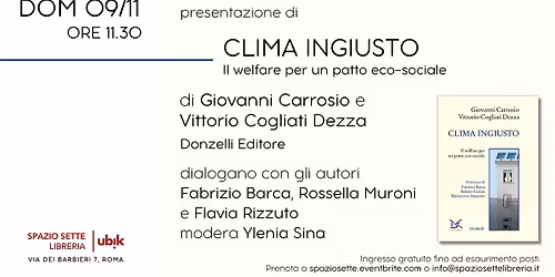Presentazione di "Clima ingiusto. Il welfare per un patto eco-sociale"