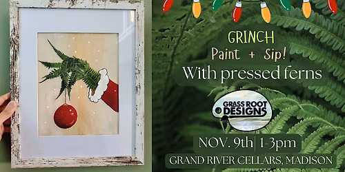 Fern Grinch Paint + Sip at Grand River Cellars