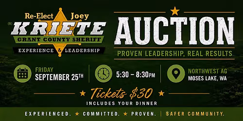 Re-Elect Joey Kriete for Sheriff Auction 2026