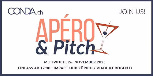CONDA.ch Ap\u00e9ro & Pitch - Z\u00fcrich - November 2025