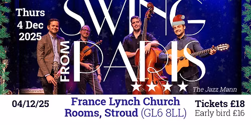 Swing from Paris Christmas Special at France Lynch Church Rooms | 4 Dec