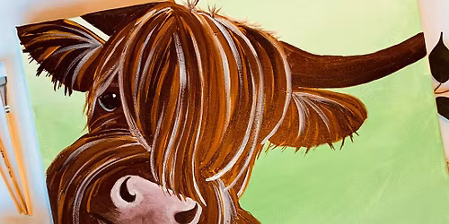 Canvas Painting - Highland Cow