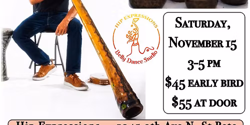Gentle Yoga & Sound Healing w\/ Didgeridoo & Sound Bowls | Nov 15 | 3-5 pm | Hip Expressions