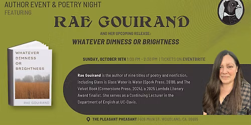 Author Event & Poetry Night with Rae Gouirand