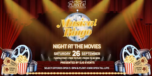 Musical Bingo - Night at the Movies Edition