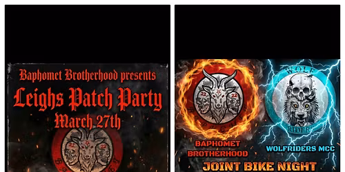 Bike Night -  by Baphomet Brotherhood \/ Wolfriders mcc & Leighs Patch party