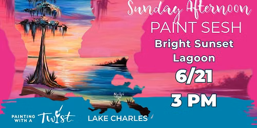 Sunday Afternoon Paint Sesh | Bright Sunset Lagoon