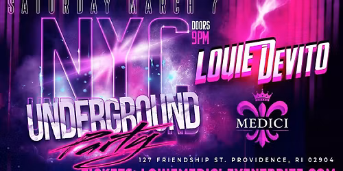 Louie DeVito's N.Y.C. Underground Party @ Medici
