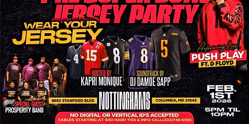 PRE SUPER BOWL JERSEY PARTY